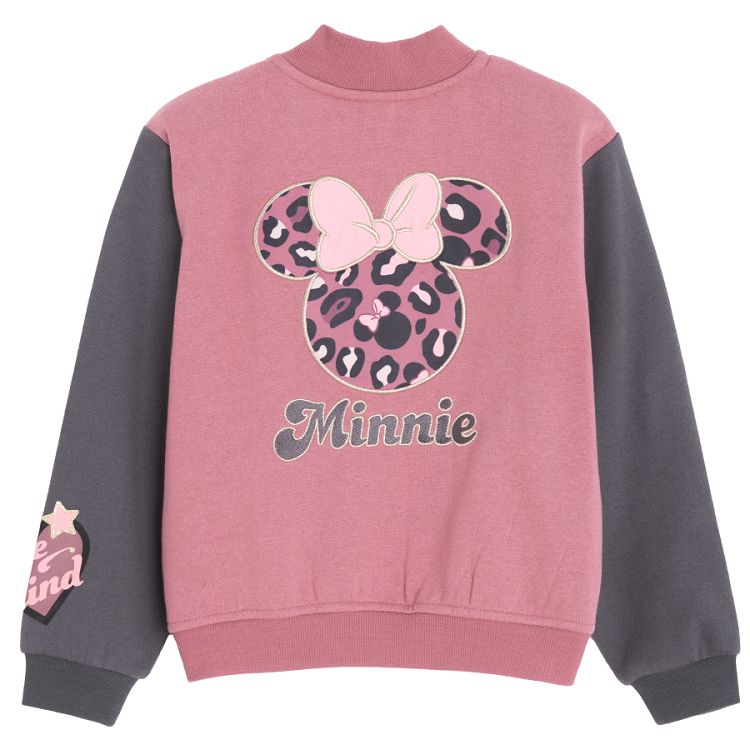 Minnie Mouse warm pink and black sweatshirt