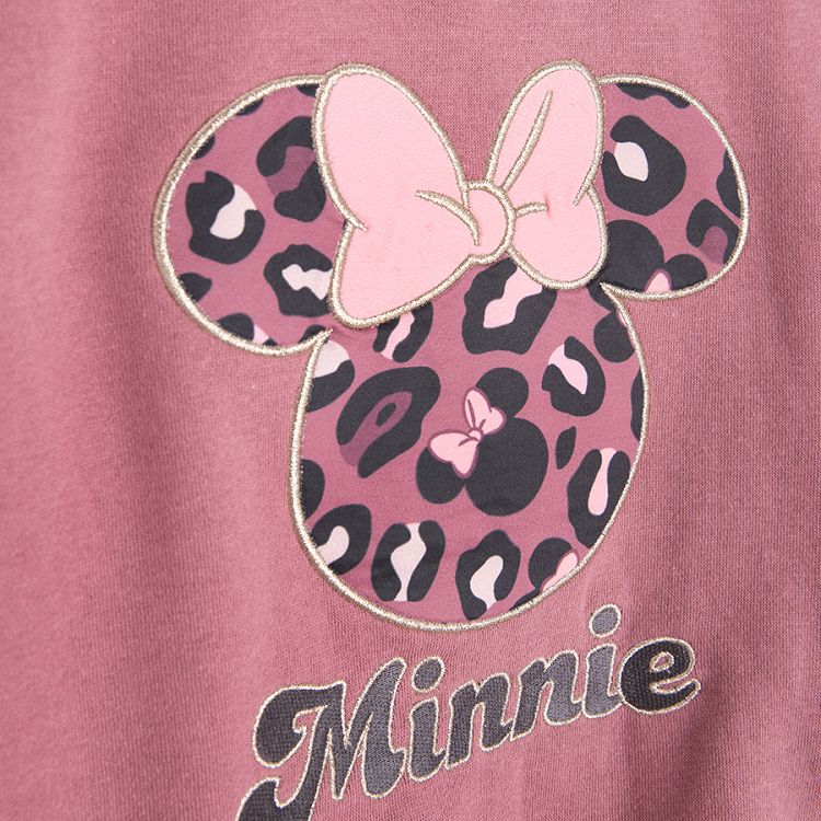 Minnie Mouse warm pink and black sweatshirt