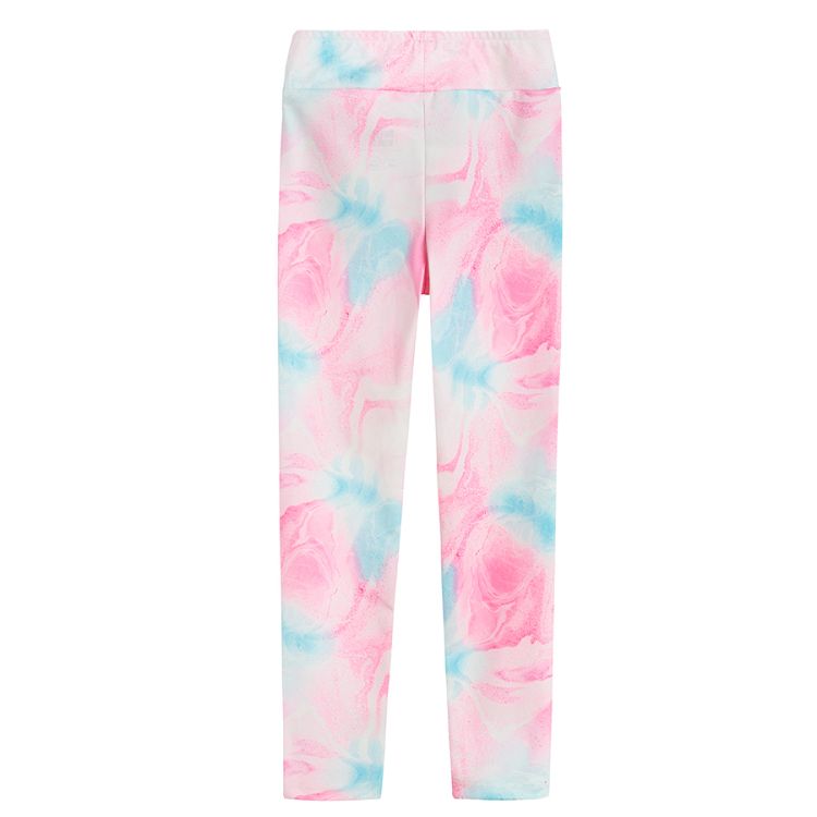 Smiley tie dye leggings