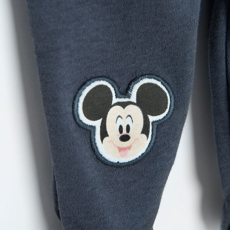 Mickey Mouse blue and grey footed leggings