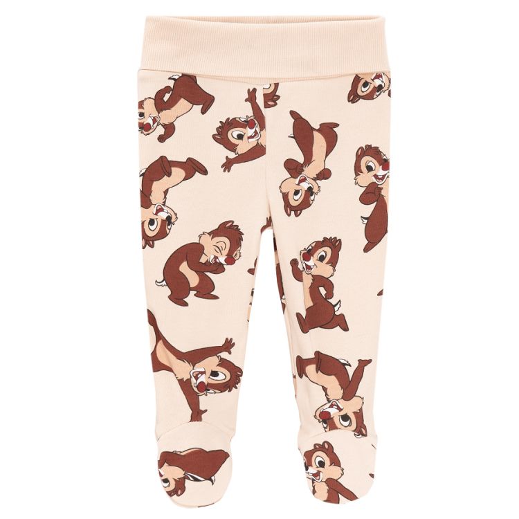 Chip and Dale footed leggings- 2 pack