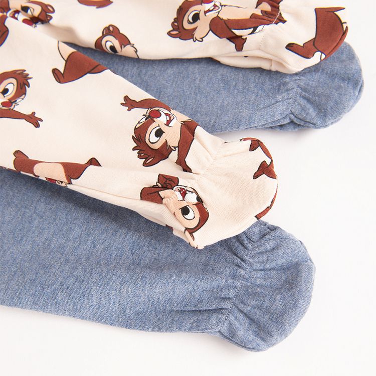 Chip and Dale footed leggings- 2 pack