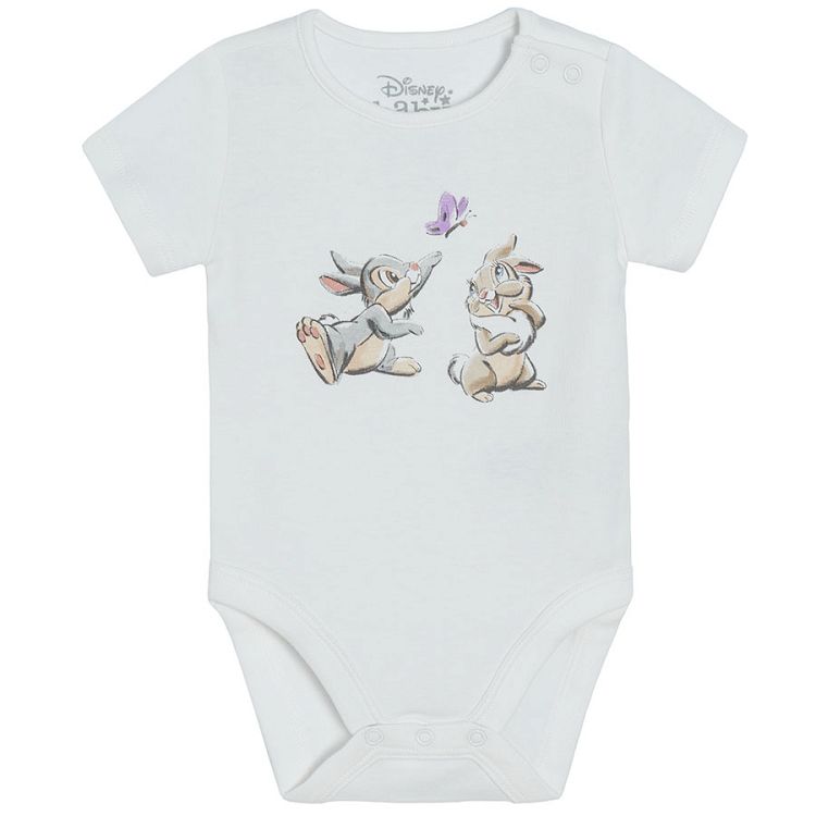 Disney bunnies white short sleeve bodysuit and shorts with elastic waist set