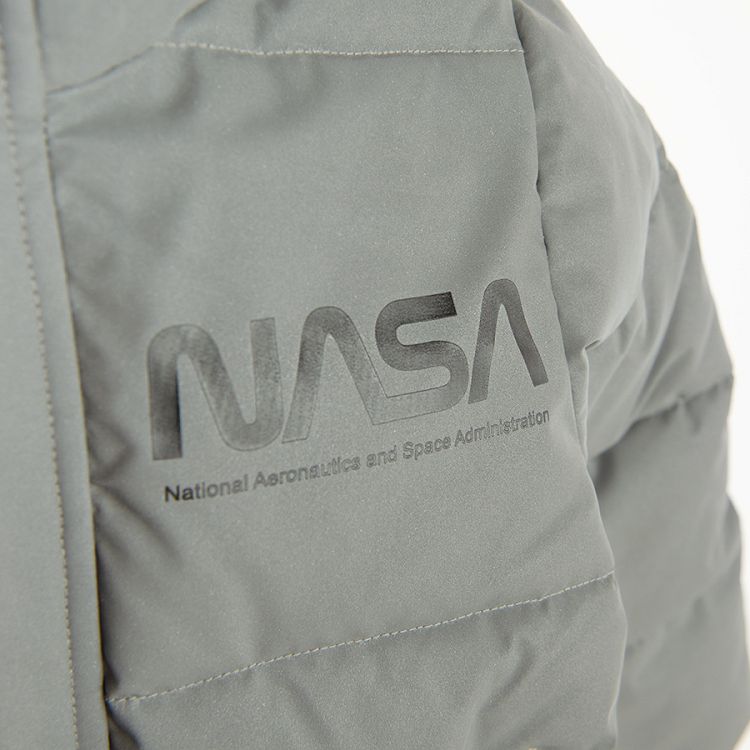 NASA silver hooded jacket