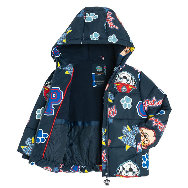 Paw Patrol blue hooded winter jacket