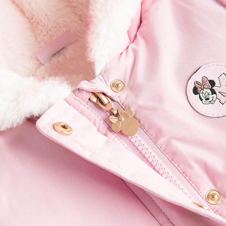 Minnie Mouse pink jacket with ears on the hood