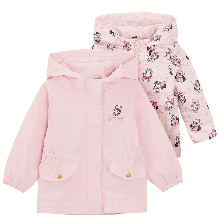 Minnie Mouse pink zip through hooded jacket