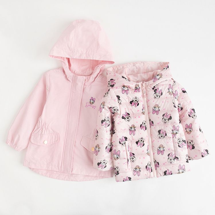 Minnie Mouse pink zip through hooded jacket