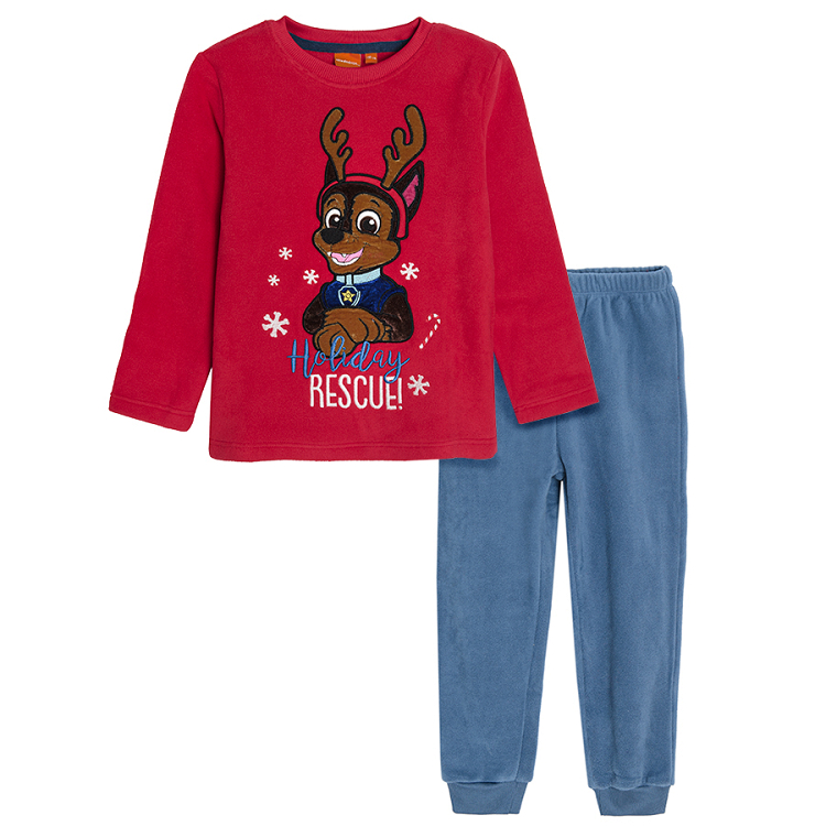 Long sleeve fleece Paw Patrol Xmas pyjamas