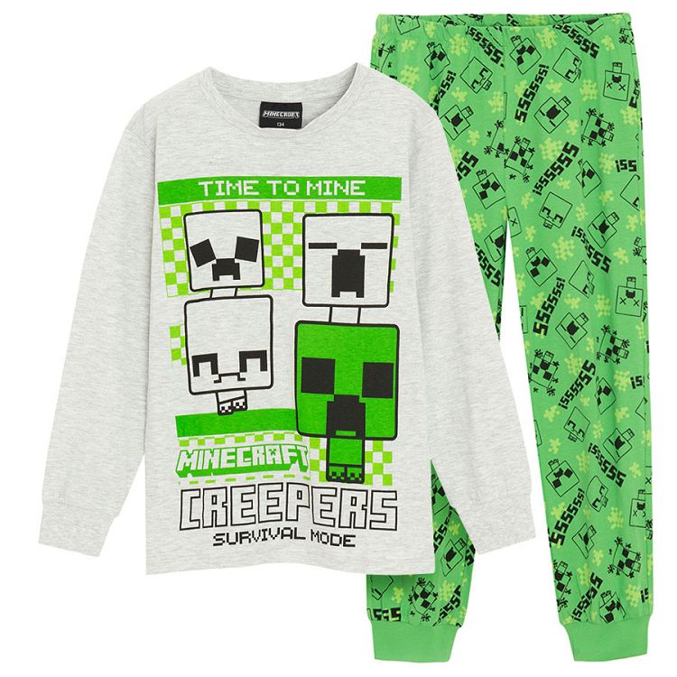 Minecraft long blouse and long pants pyjamas