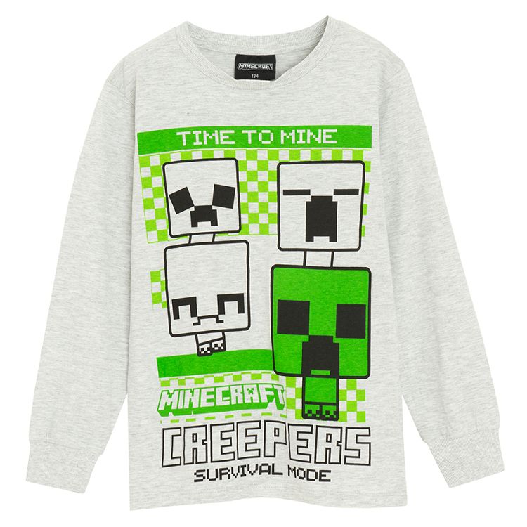 Minecraft long blouse and long pants pyjamas