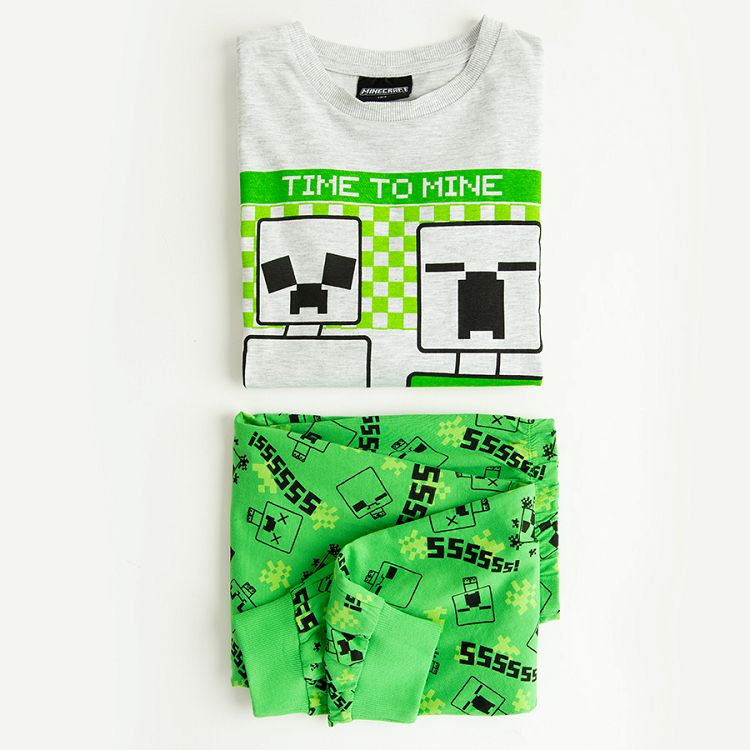 Minecraft long blouse and long pants pyjamas