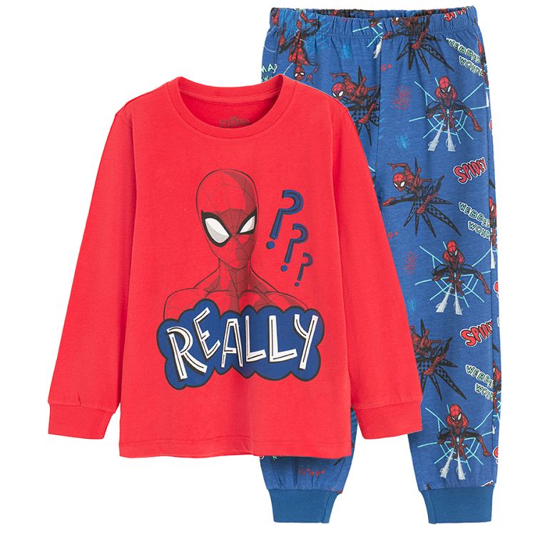 Spiderman long sleeve blouse and pants pyjamas- 2 pieces