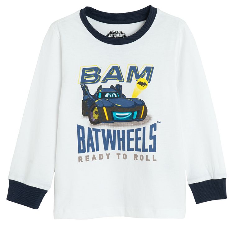 Batwheels white long sleeves and blue pants pyjamas