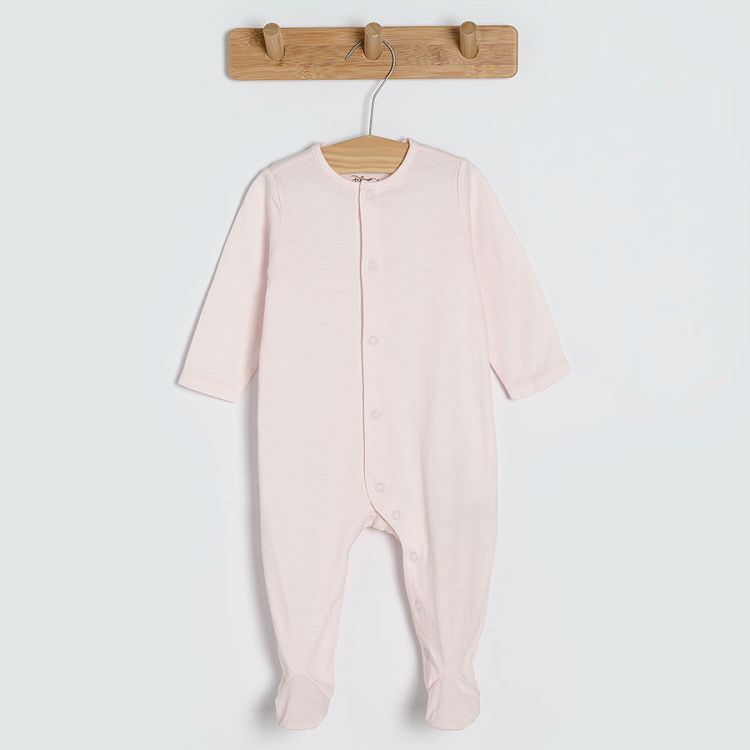 Winnie the Pooh white beige pink footed overalls- 3 pack