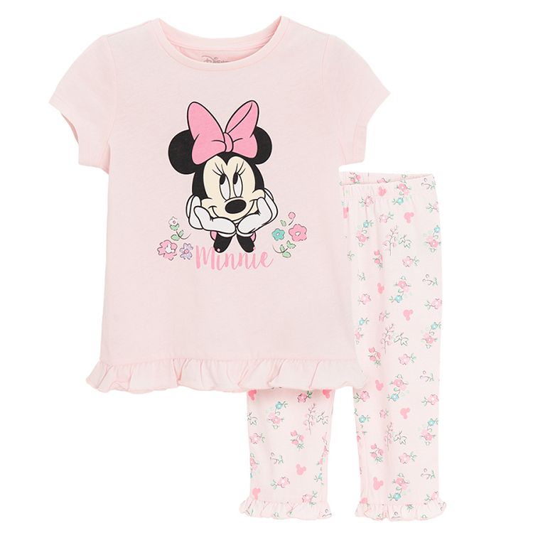 Minnie Mouse pink pyjamas, short sleeve T-shirt and pants