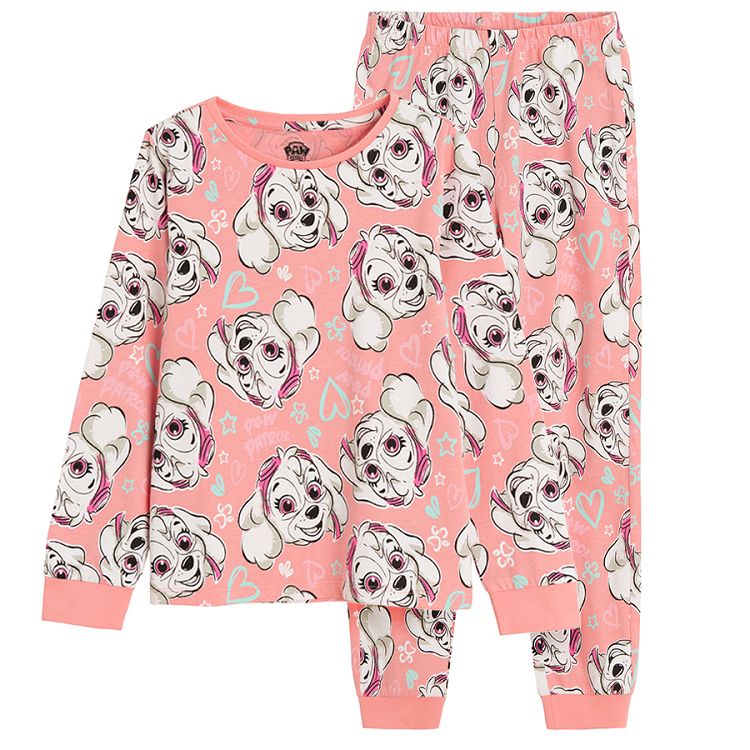 Paw Patrol pink long sleeve and pants pyjamas set- 2 pieces