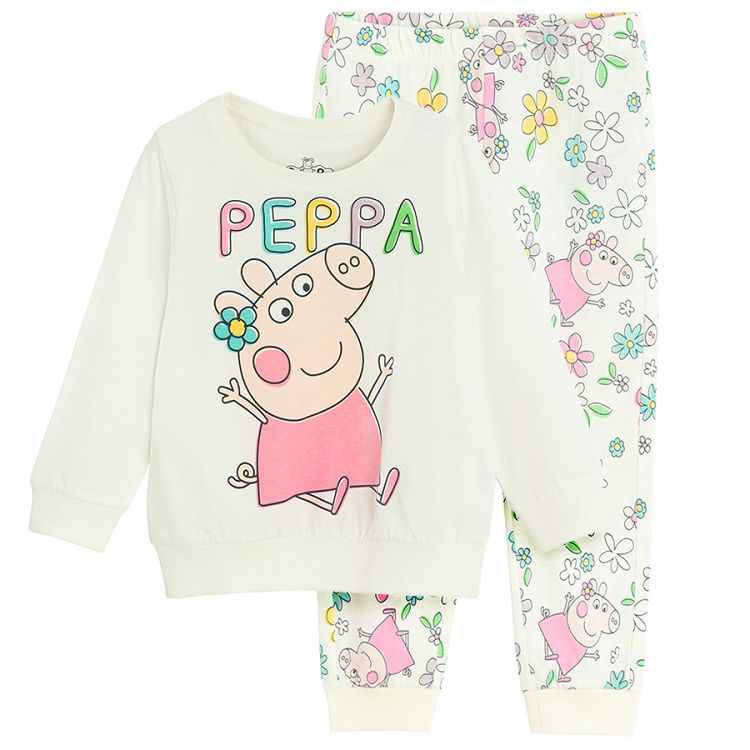 Peppa Pig pink long sleeve and pants pyjamas set- 2 pieces