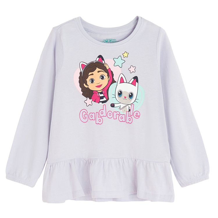 Gaby's Dollhouse purple long sleeve and pants pyjamas- 2 pieces