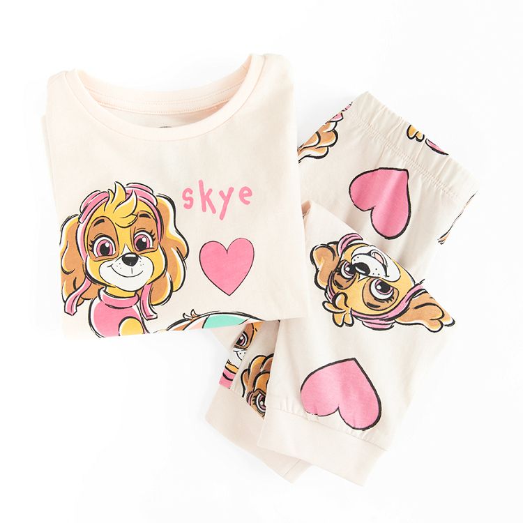 Paw Patrol pink long sleeve and pants pjamas