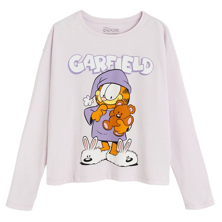 Garfield purple long sleeve blouse and pants pyjamas