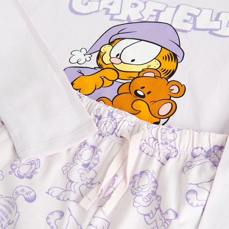 Garfield purple long sleeve blouse and pants pyjamas