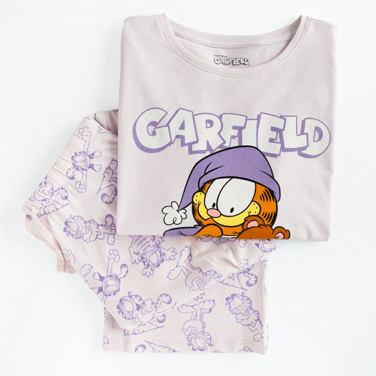 Garfield purple long sleeve blouse and pants pyjamas