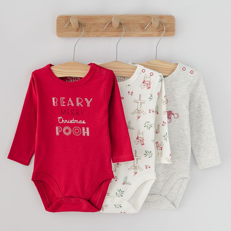 Winnie the Pooh long sleeve bodysuits 3-pack