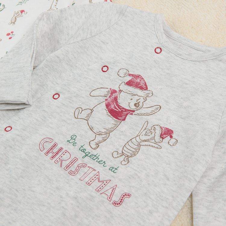 Winnie the Pooh Christmas sleepsuits 2-pack