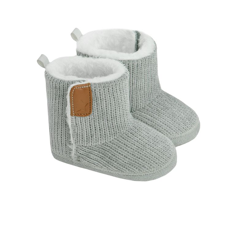 Grey newborn slippers