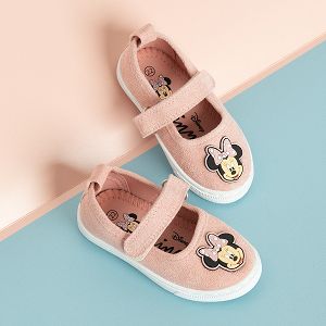 Minnie Mouse pink canvas ballerinas