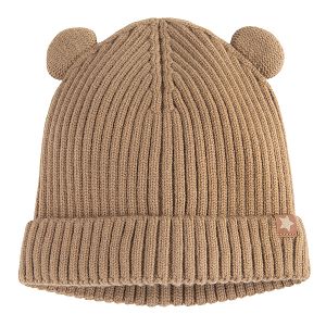 Brown beanie hat