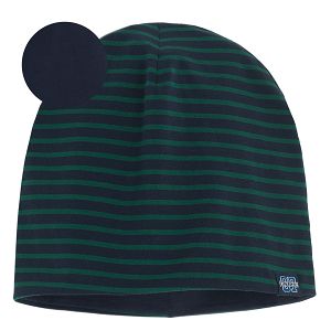 Blue and striped beaniehat