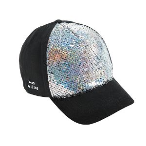 Jockey cap with interactive sequin