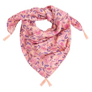 Pink floral scarf