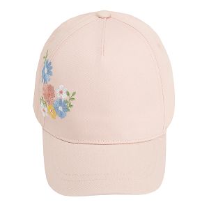 Light pink jockey hat flowers print