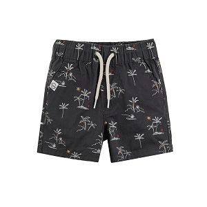 Shorts with palm trees print