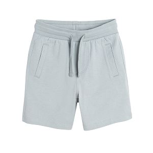 Grey bermuda shorts with adjustable waist