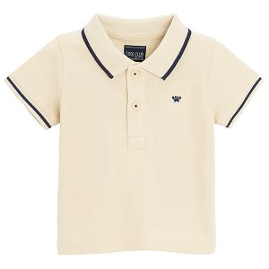 Cream polo T-shirt