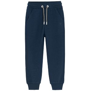 Blue sweatpants with cord