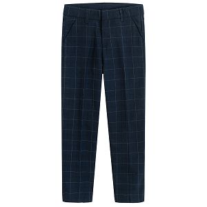 Checkered blue trousers