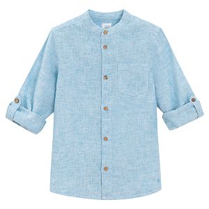 Denim long sleeve button down shirt