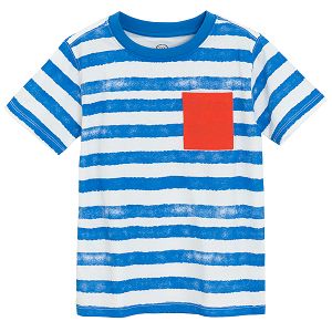 Blue and white stripes T-shirt