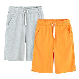 Orange and grey bermuda shorts- 2 pack
