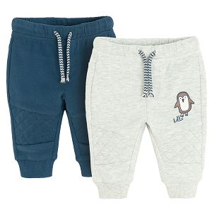 Blue and grey jogging pants-2 pack