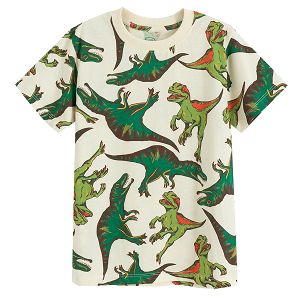 T-shirt with dinosaurs print