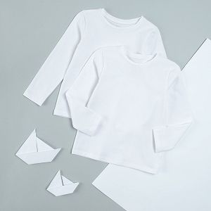 White long sleeve blouses- 2 pack