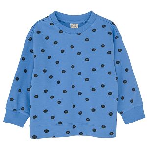 Blue polka dot sweater