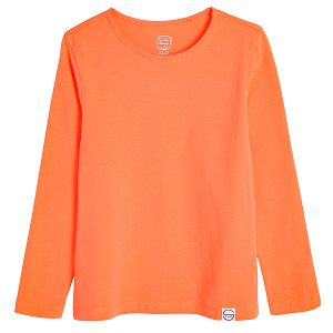 Orange long sleeve blouse