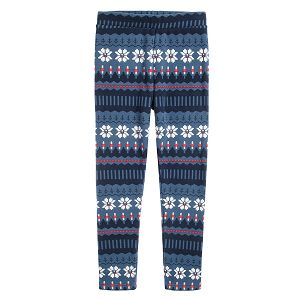 Navy blue snowflakes jeggings